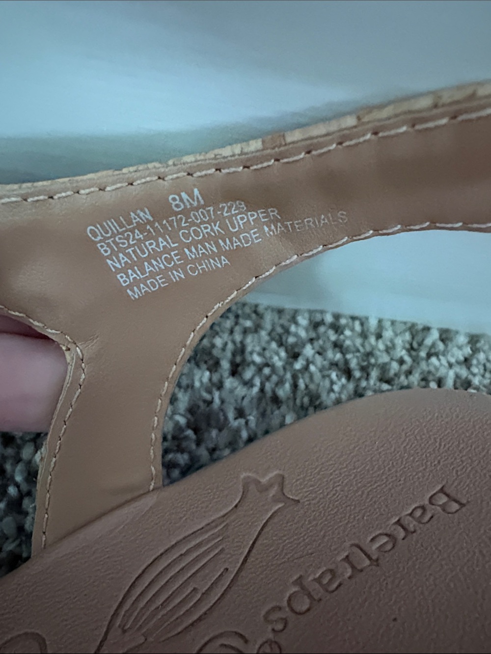 BareTraps Cork-Style Strappy Sandals in Tan - Picture 2 of 8